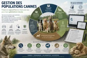 Cette image décrit les différentes étapes de la bonne gestion des populations canines