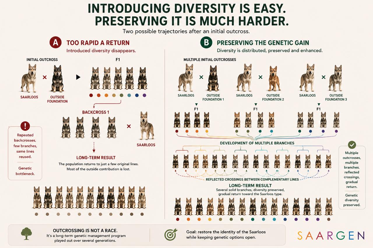 Introducing genetic diversity is easy. Conserving it is harder.