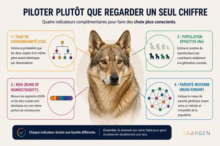 Diversité génétique chez le chien : plusieurs indicateurs plutôt qu’un chiffre unique
