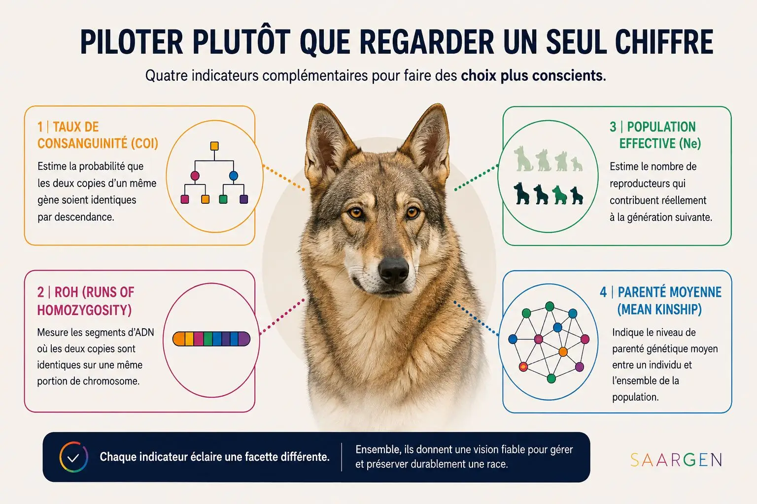 Diversité génétique chez le chien : plusieurs indicateurs plutôt qu’un chiffre unique